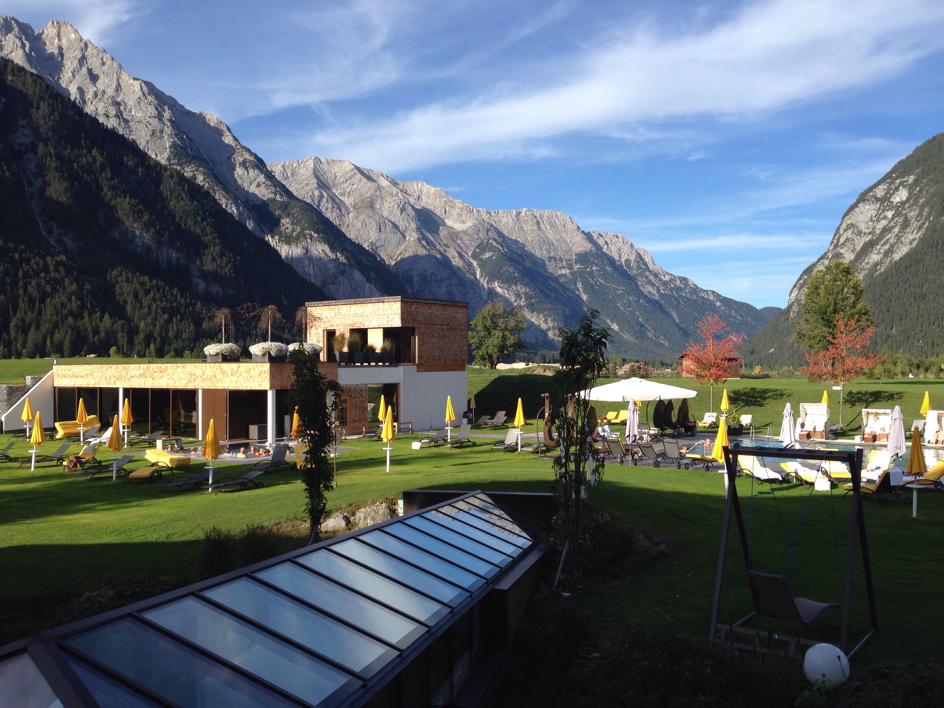 Das Panorama vom Hotel Quellenhof Leutasch