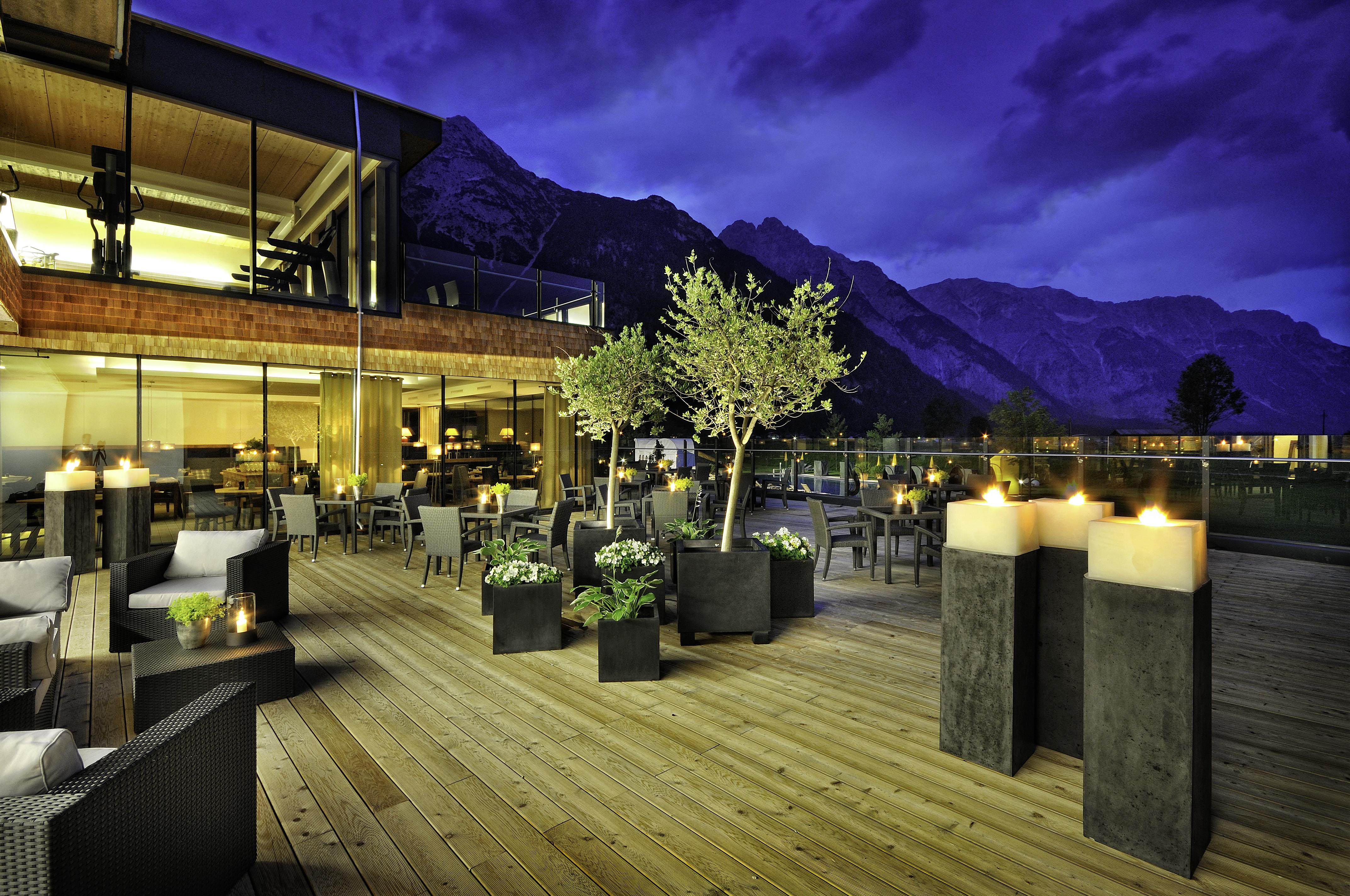 Die Wanderlandschaft ist bereits vom Hotel aus sichtbar